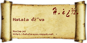 Hatala Éva névjegykártya