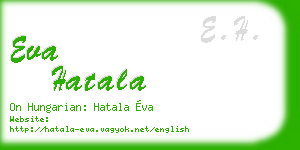 eva hatala business card